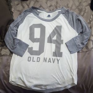 3/4 sleeve baseball style